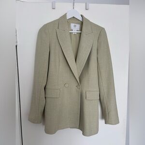 House of Harlow 1960 Double-Breasted Blazer in Light Green